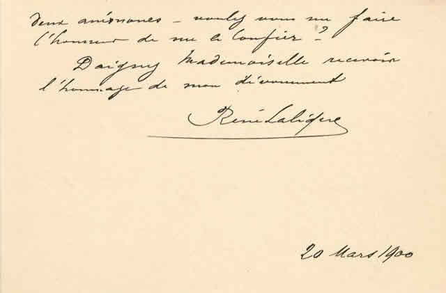 Rene Lalique Signed Letter