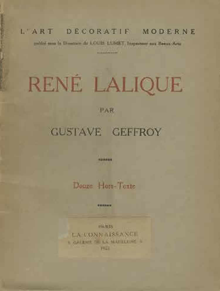 R. Lalique Rene Lalique Par Gustave Geffroy Book
