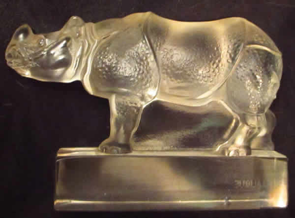 R. Lalique Rhinoceros Paperweight