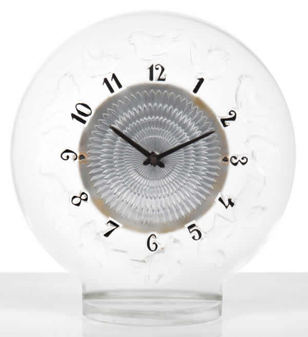 R. Lalique Rossignols Clock