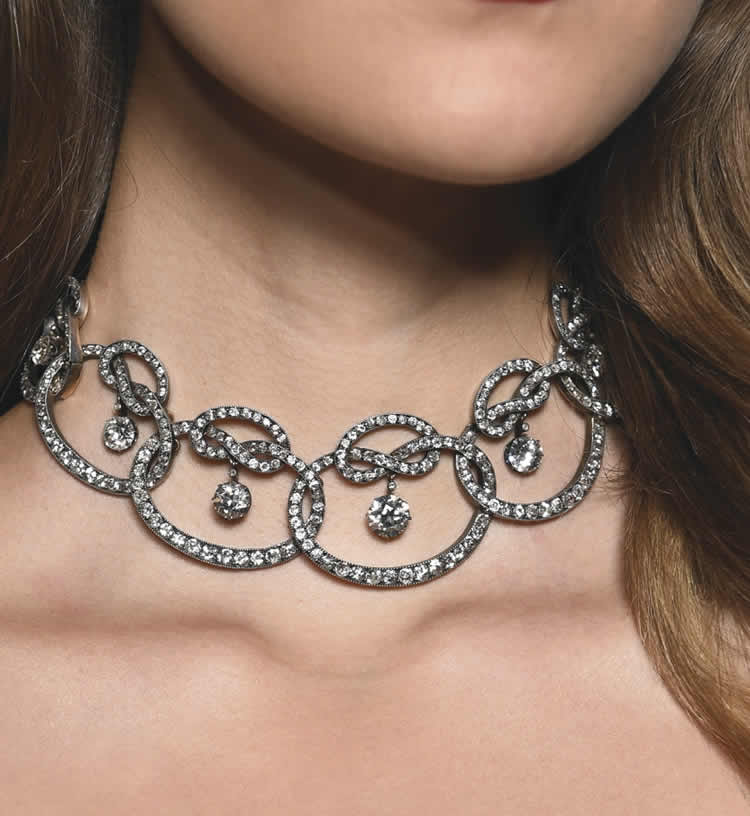R. Lalique Ruban De Diamant Necklace