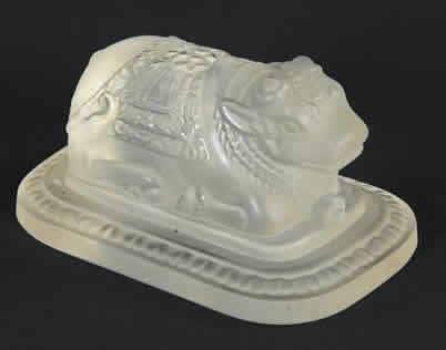 R. Lalique Sacred Bull Paperweight