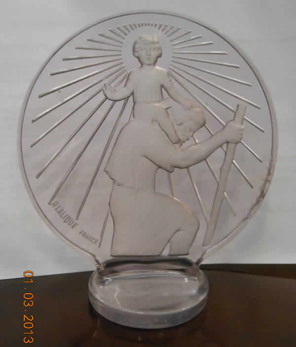 R. Lalique Saint Christopher Car Mascot