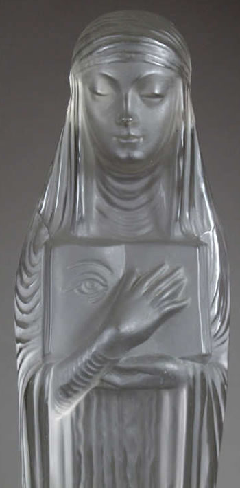 R. Lalique Sainte Odile Statue