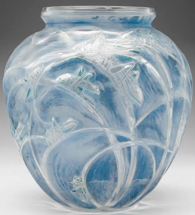Rene Lalique Sauterelles Vase