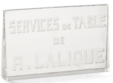 R. Lalique Services De Table De R. Lalique Sign