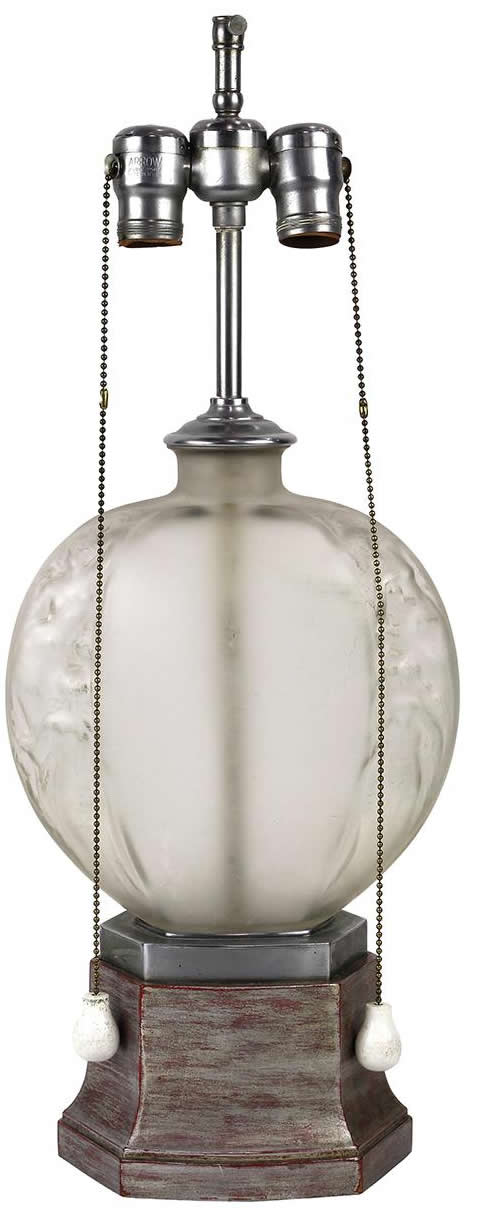 Rene Lalique  Sirenes Vase Lamp 