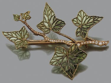 Rene Lalique Brooch Six Feuilles