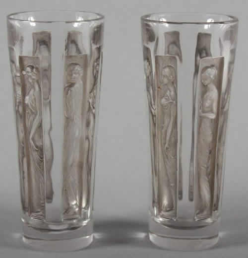 Rene Lalique  Six Figurines Shot Glass 