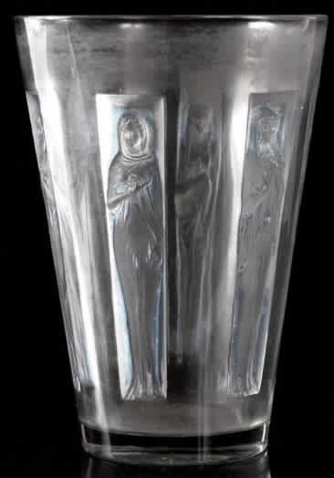 R. Lalique Six Figurines Vase