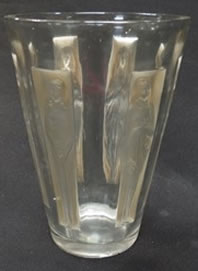 Rene Lalique Vase Six Figurines