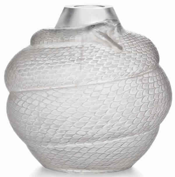 R. Lalique Snake Vase