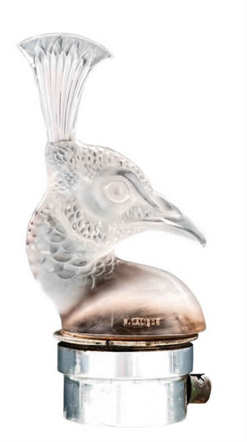 Rene Lalique Car Mascot Tete De Paon