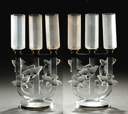 R. Lalique Trois Branches Roitelets Candleholder
