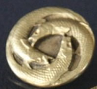 Rene Lalique Trois Poissons Button
