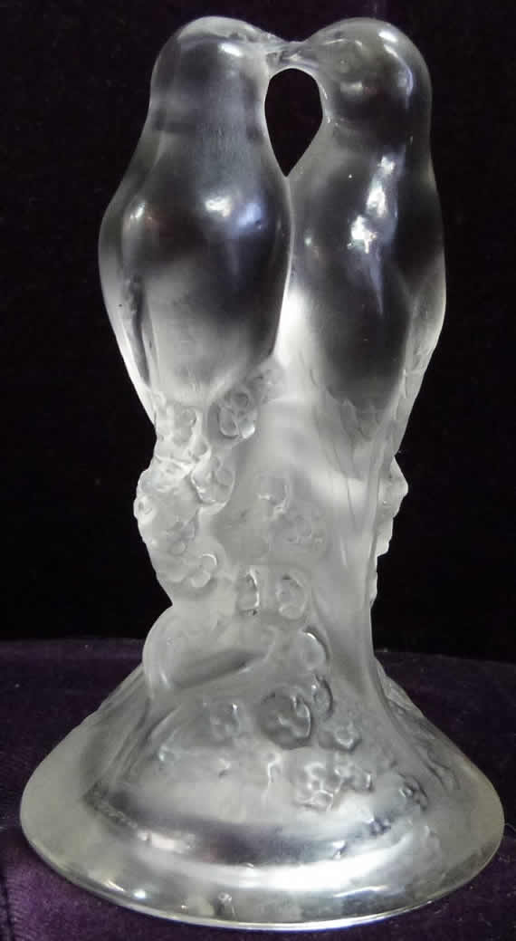 R. Lalique Two Birds Paperweight