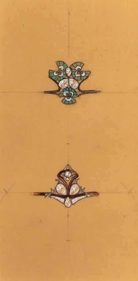 Rene Lalique Two Rings Drawing