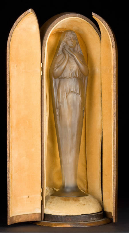 R. Lalique Voilee Mains Jointes Statue