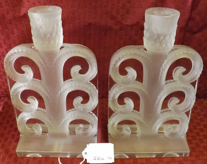 Rene Lalique  Volutes Candleholder 