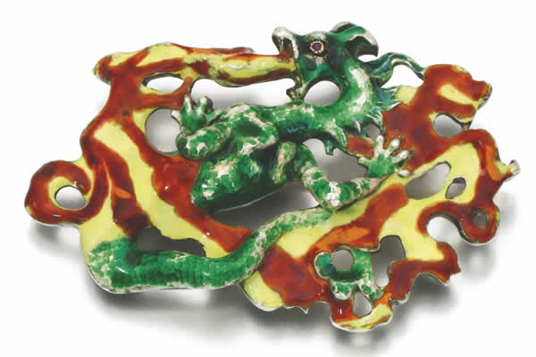 Rene Lalique  Writhing Dragon Brooch 