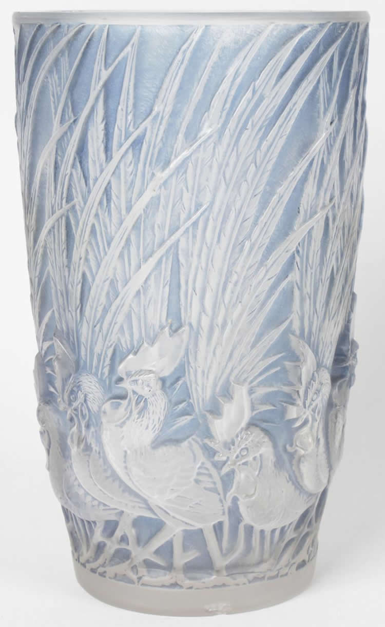 Rene Lalique Vase Coqs et Plumes