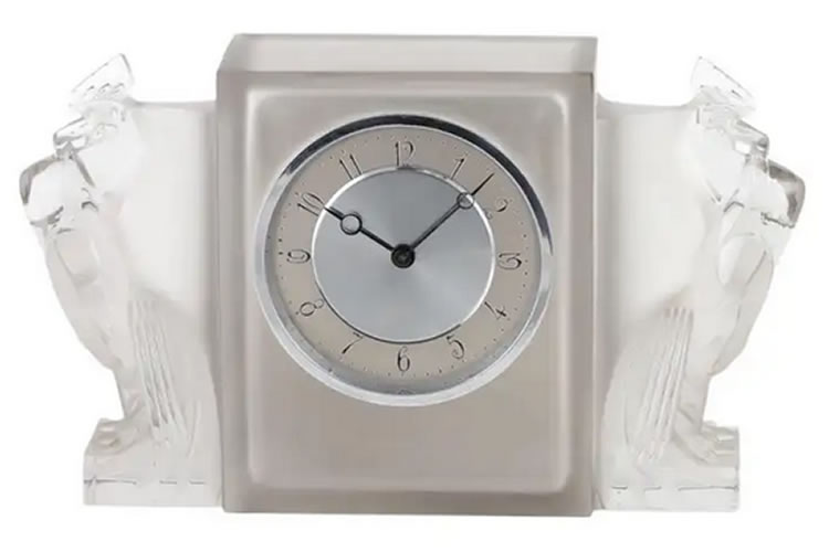 Rene Lalique Clock Deux Coqs