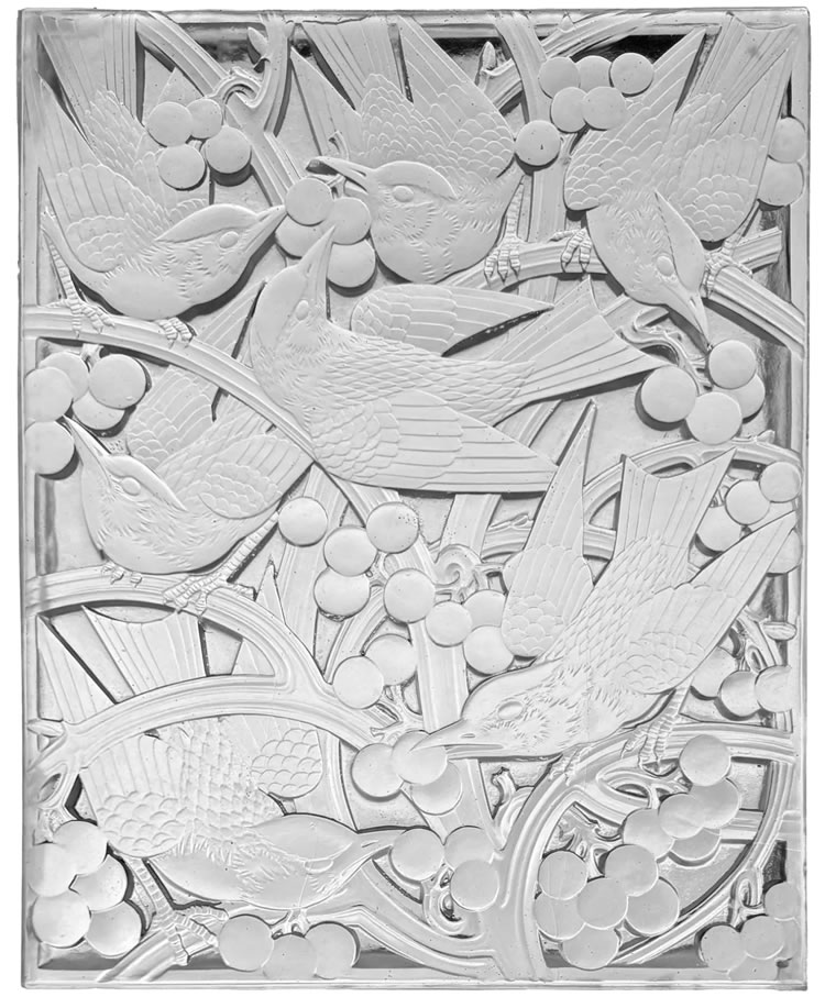 Rene Lalique Panel Merles Et Raisins-1C