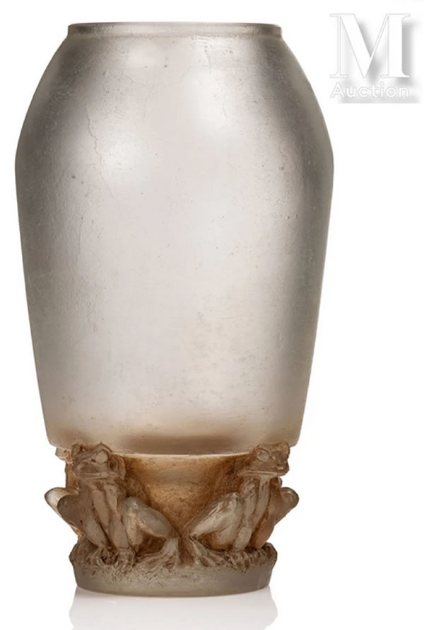 Rene Lalique Cire Perdue Vase Quatre Grenouilles