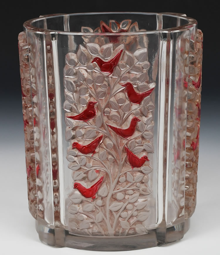 Rene Lalique Vase Quatre Panneaux