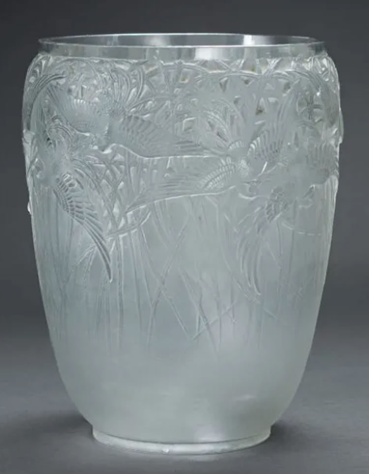 Rene Lalique Vase Aigrettes