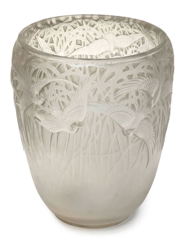 Rene Lalique Aigrettes Vase