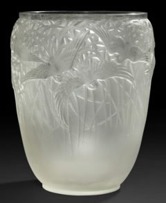 R. Lalique Aigrettes Vase