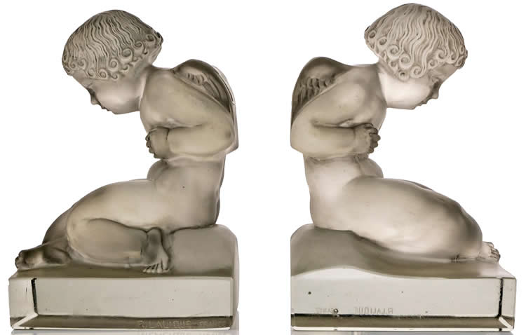 Rene Lalique  Amour Bookend 