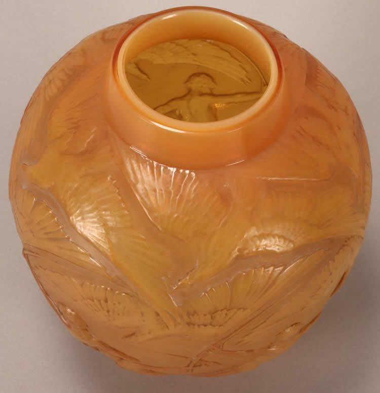 R. Lalique Archers Vase 2 of 2