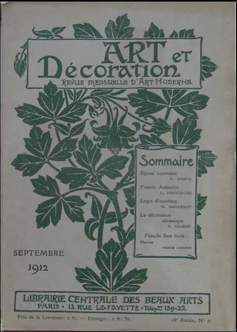 R. Lalique Art Et Decoration September 1912 Magazine 2 of 2