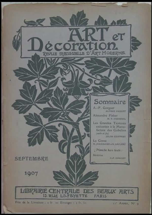 R. Lalique Art Et Decoration September 1907 Magazine