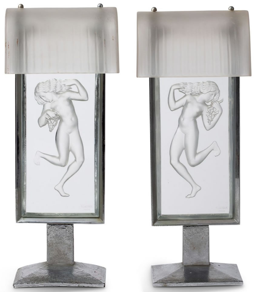 R. Lalique Bacchante Lamp 2 of 2
