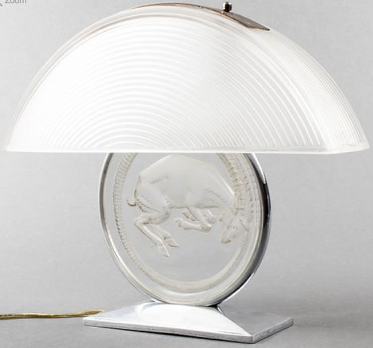 R. Lalique Belier Lamp 2 of 2