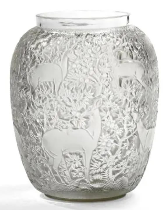 Rene Lalique  Biches Vase 