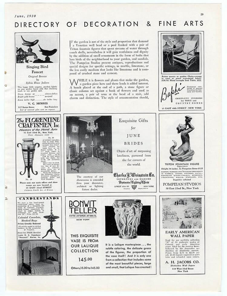 R. Lalique 1930 Bonwit Teller Bacchantes Vase Magazine Ad 2 of 2