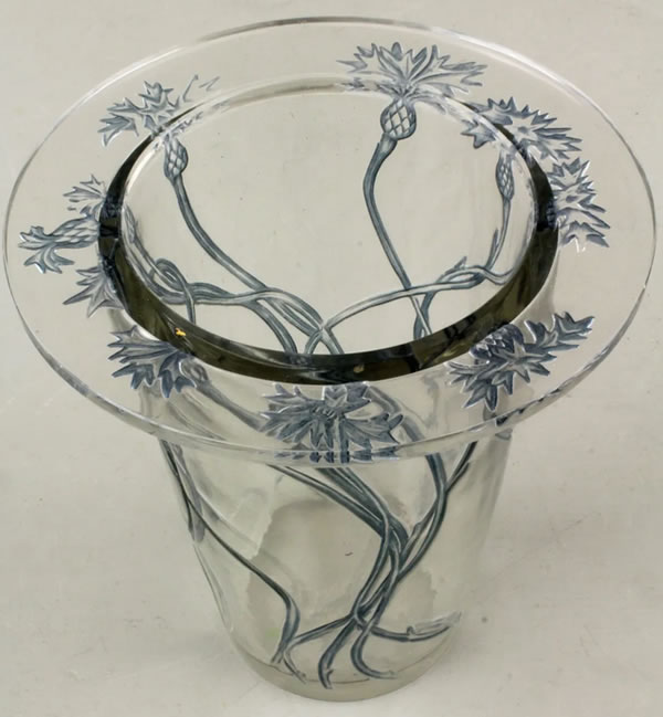 R. Lalique Bordure Bluets Vase 2 of 2