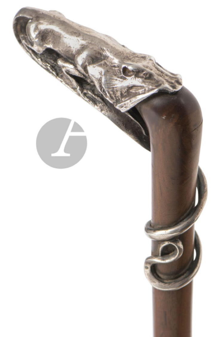 R. Lalique Cameleon Cane Handle 2 of 2