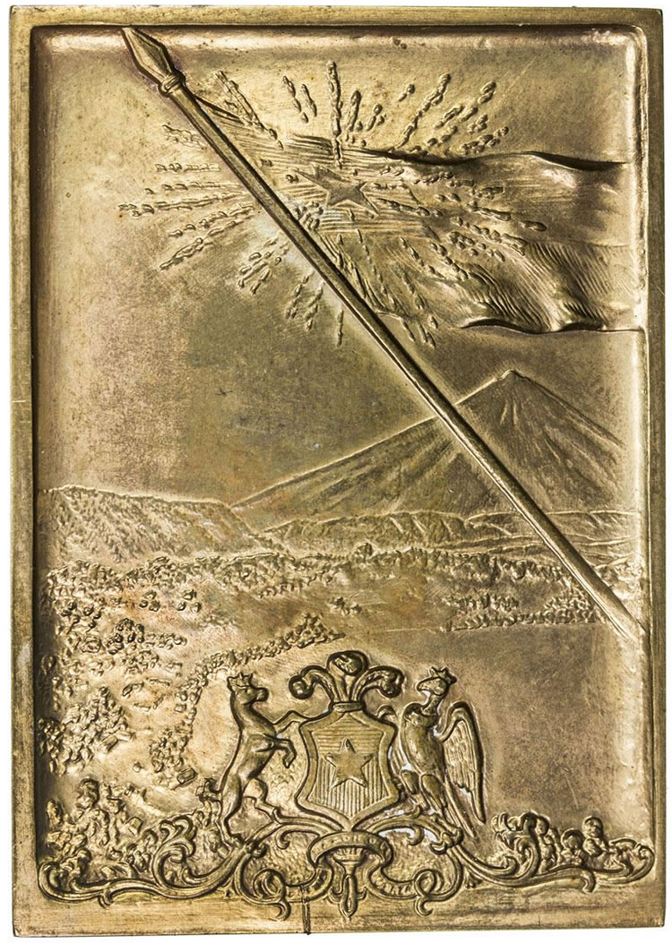 R. Lalique Centennial of Chilean Independence Plaque 2 of 2