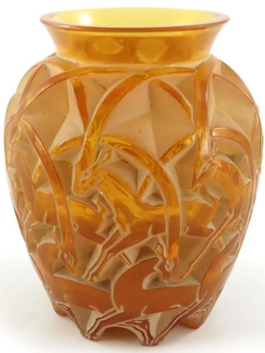 Rene Lalique Vase Chamois