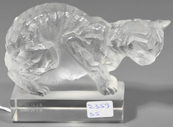 Rene Lalique Paperweight Chat