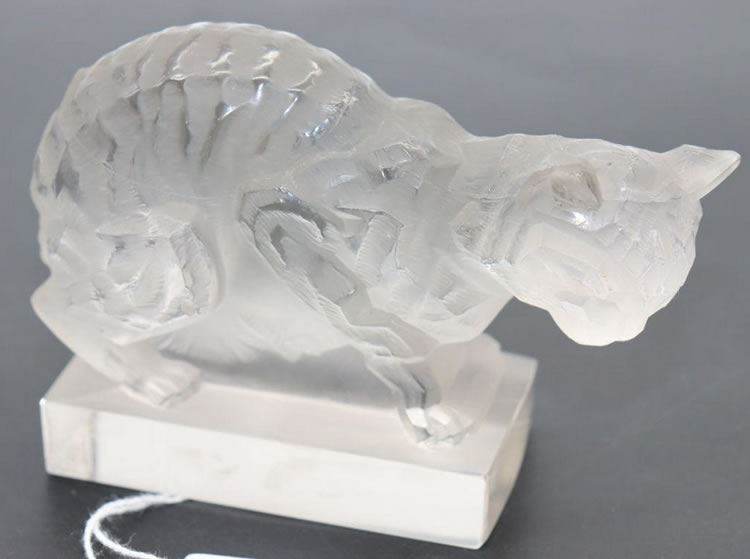 Rene Lalique Paperweight Chat
