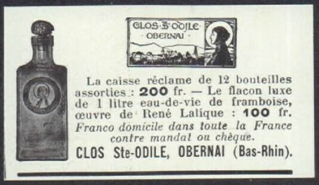 Rene Lalique Newspaper Ad Clos Sainte-Odile Obermai 1930