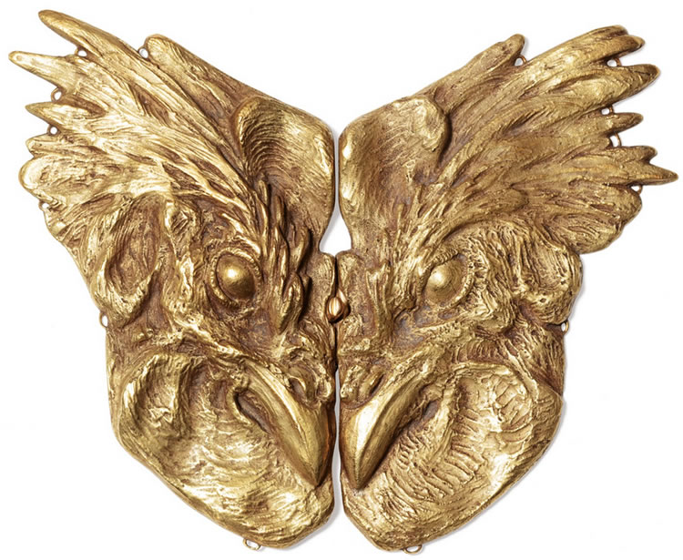 Rene Lalique Coqs affrontes Clasp