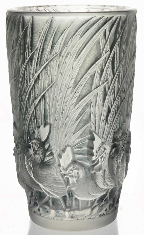 Rene Lalique  Coqs et Plumes Vase 