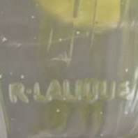 René Lalique signature  on Cyclamen Perfume bottle